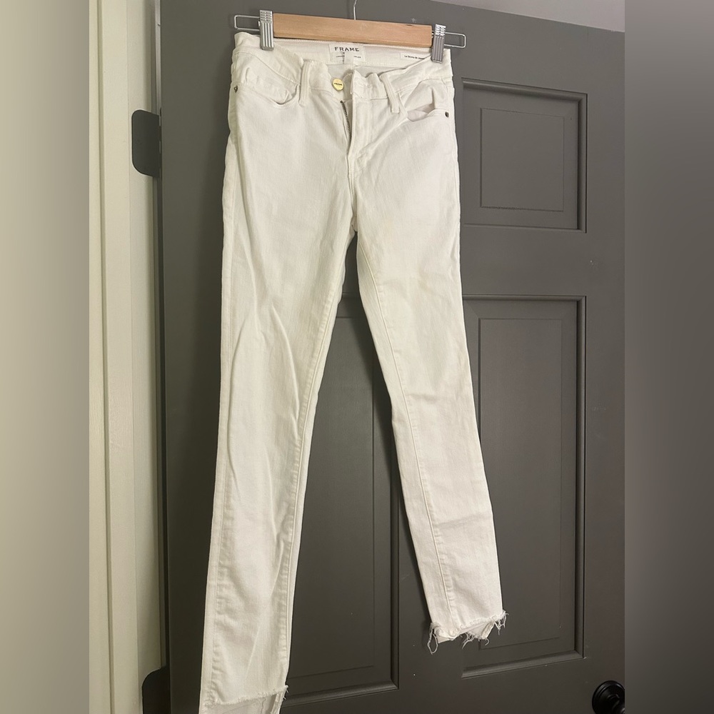 Frame white jeans